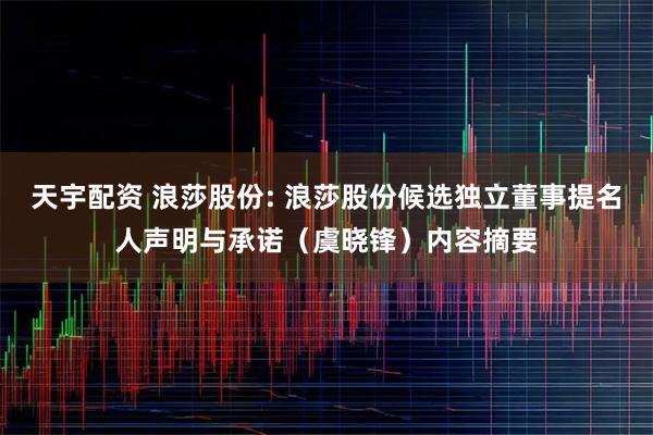 天宇配资 浪莎股份: 浪莎股份候选独立董事提名人声明与承诺（虞晓锋）内容摘要